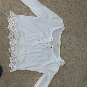 White crop top